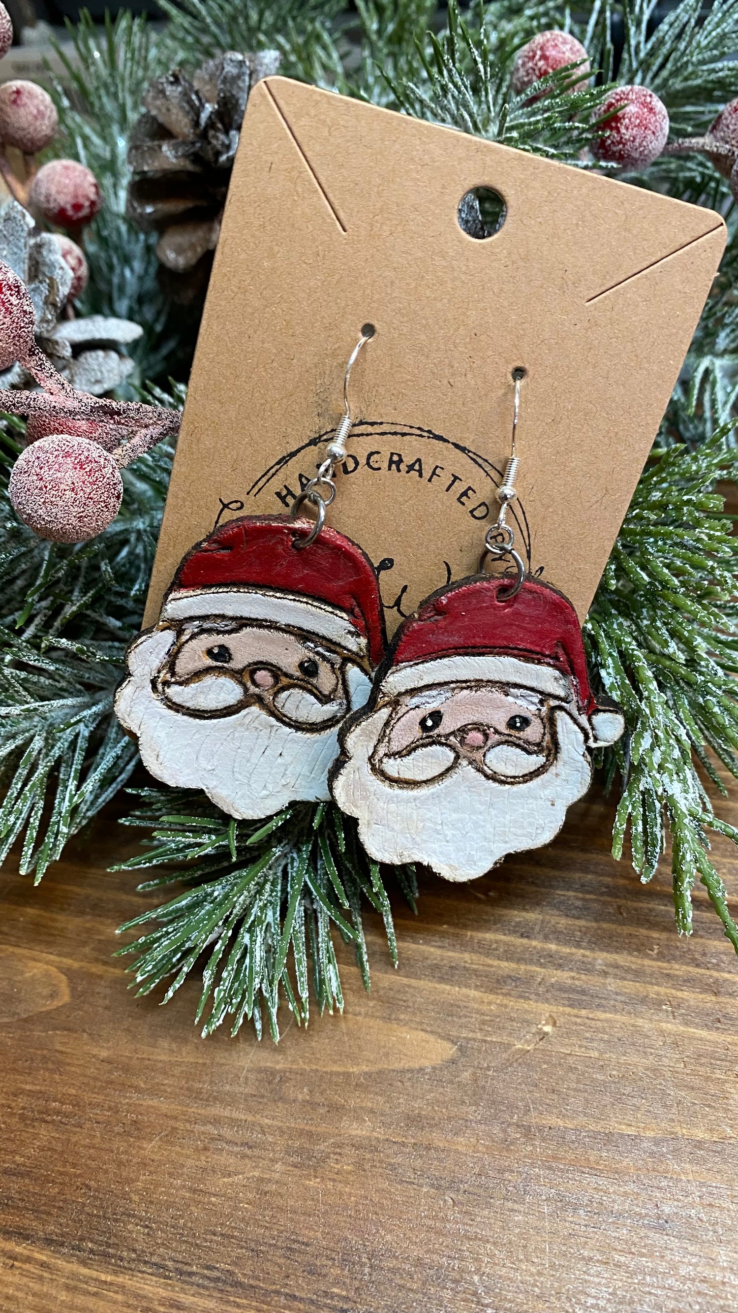 Holiday Leather Earrings