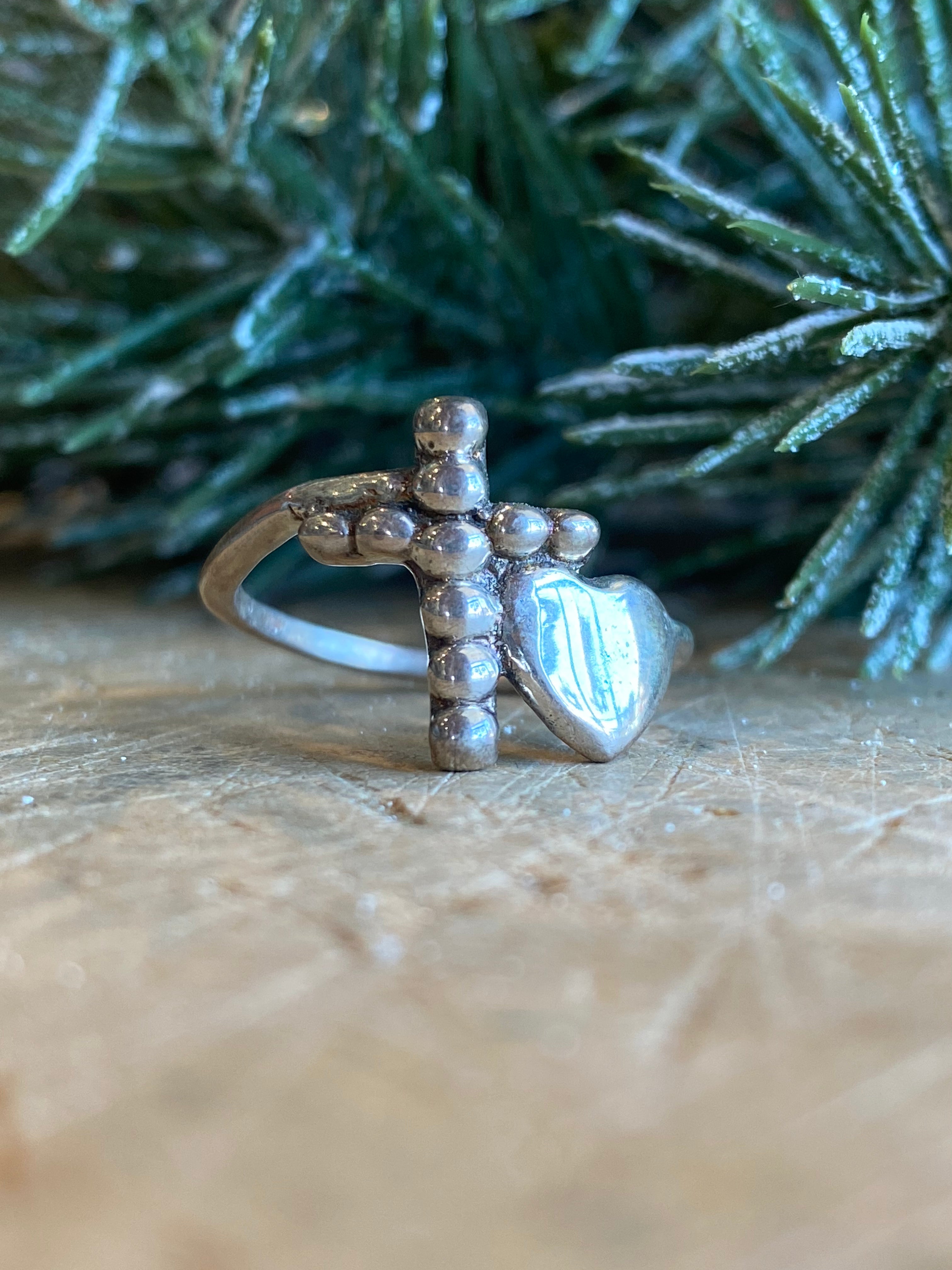 Heart Cross Ring