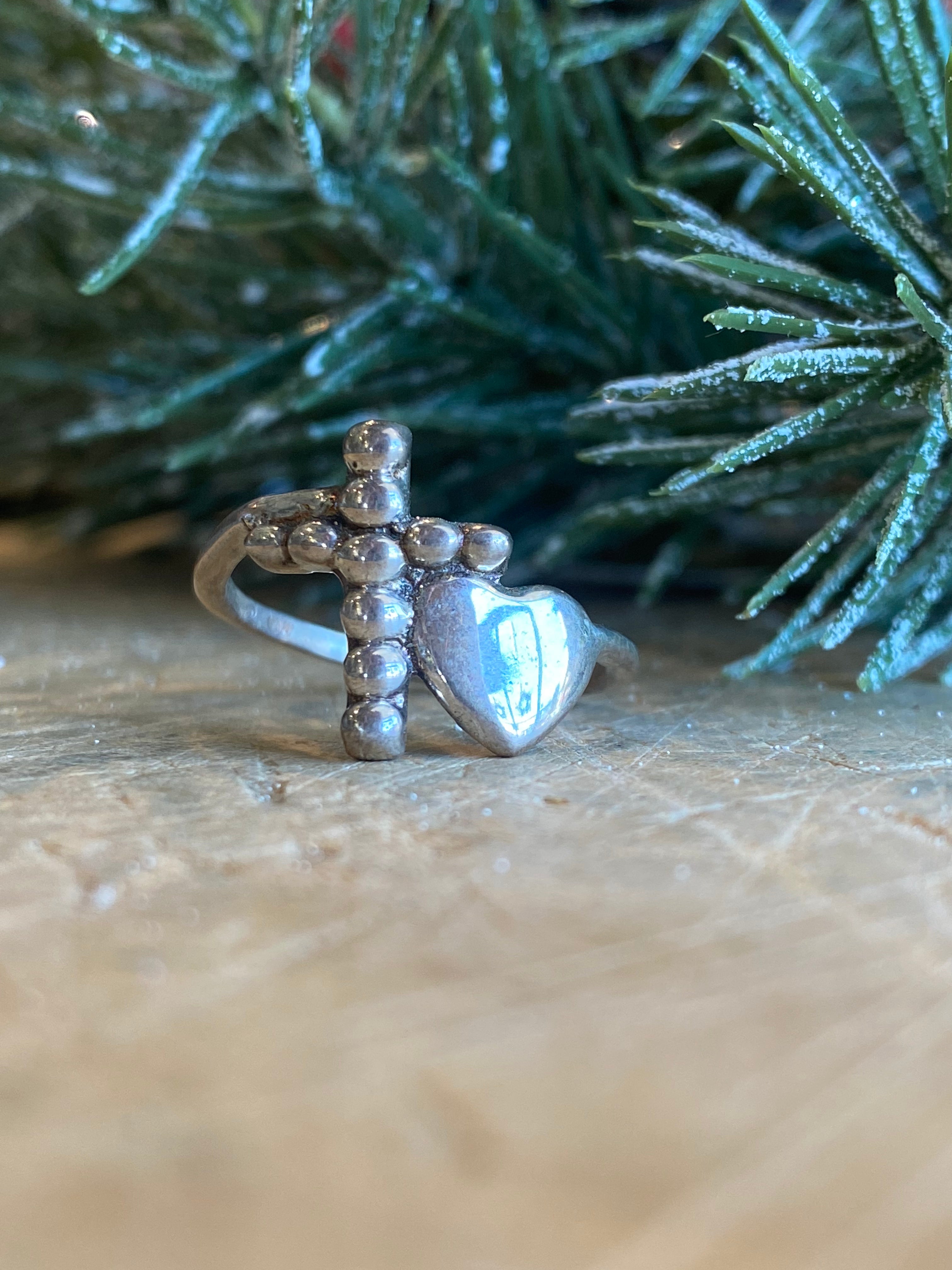 Heart Cross Ring