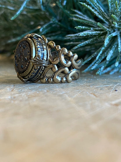 Antique Button Ring