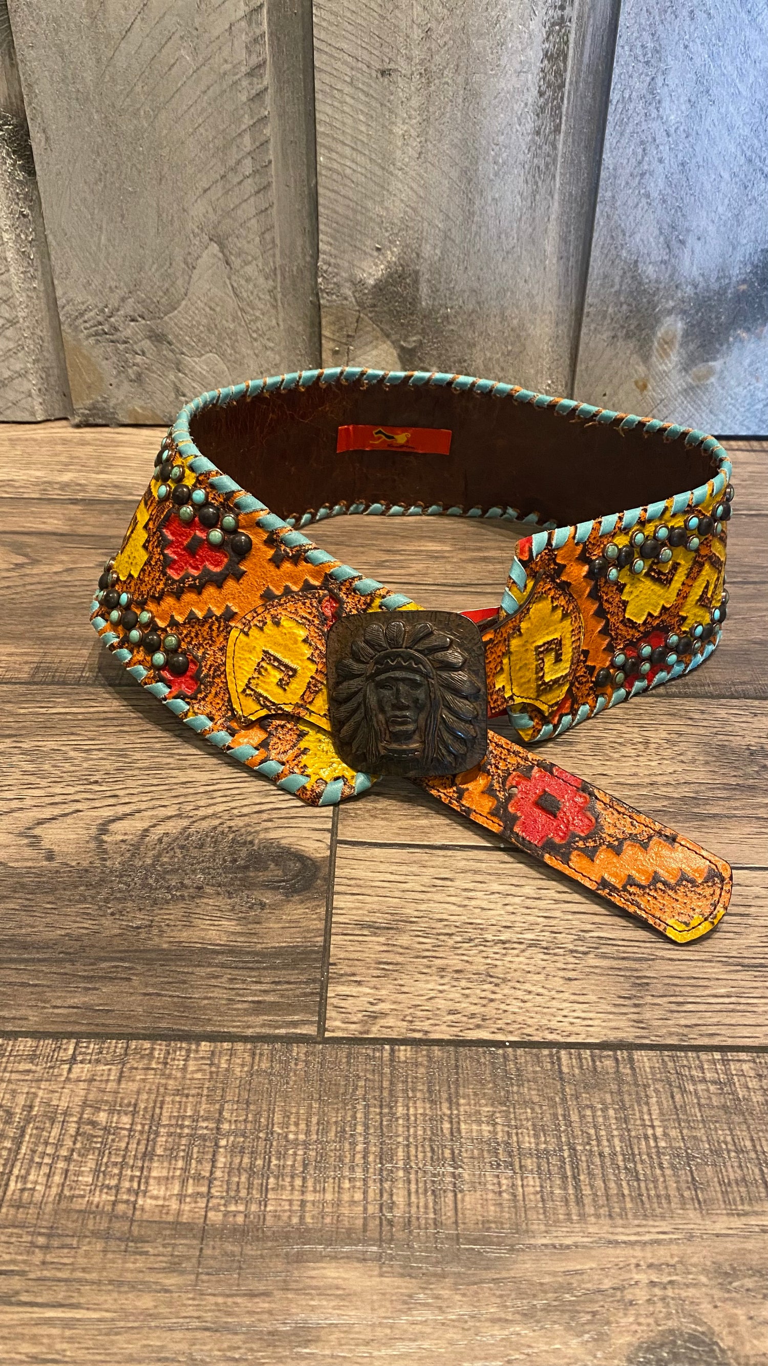 KurtMen Orange/Turquoise Belt