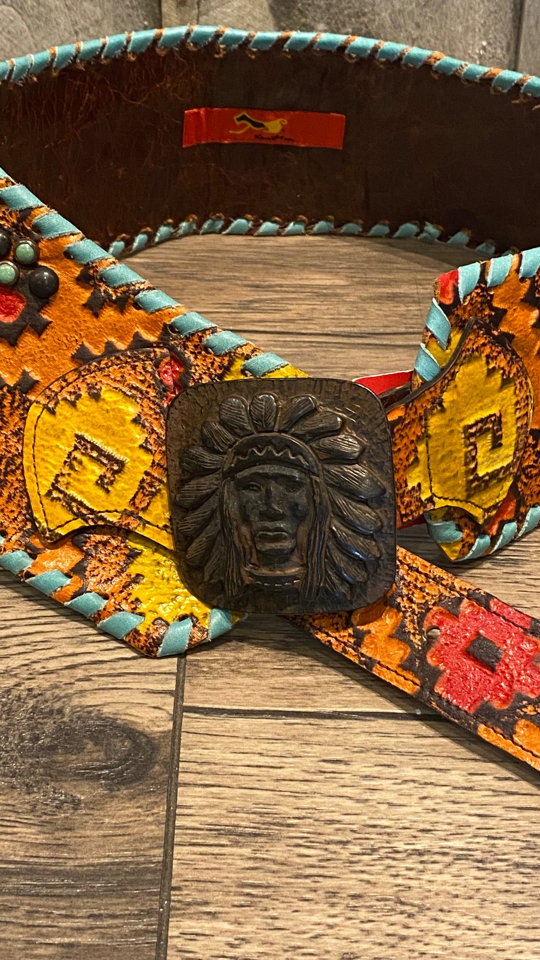 KurtMen Orange/Turquoise Belt