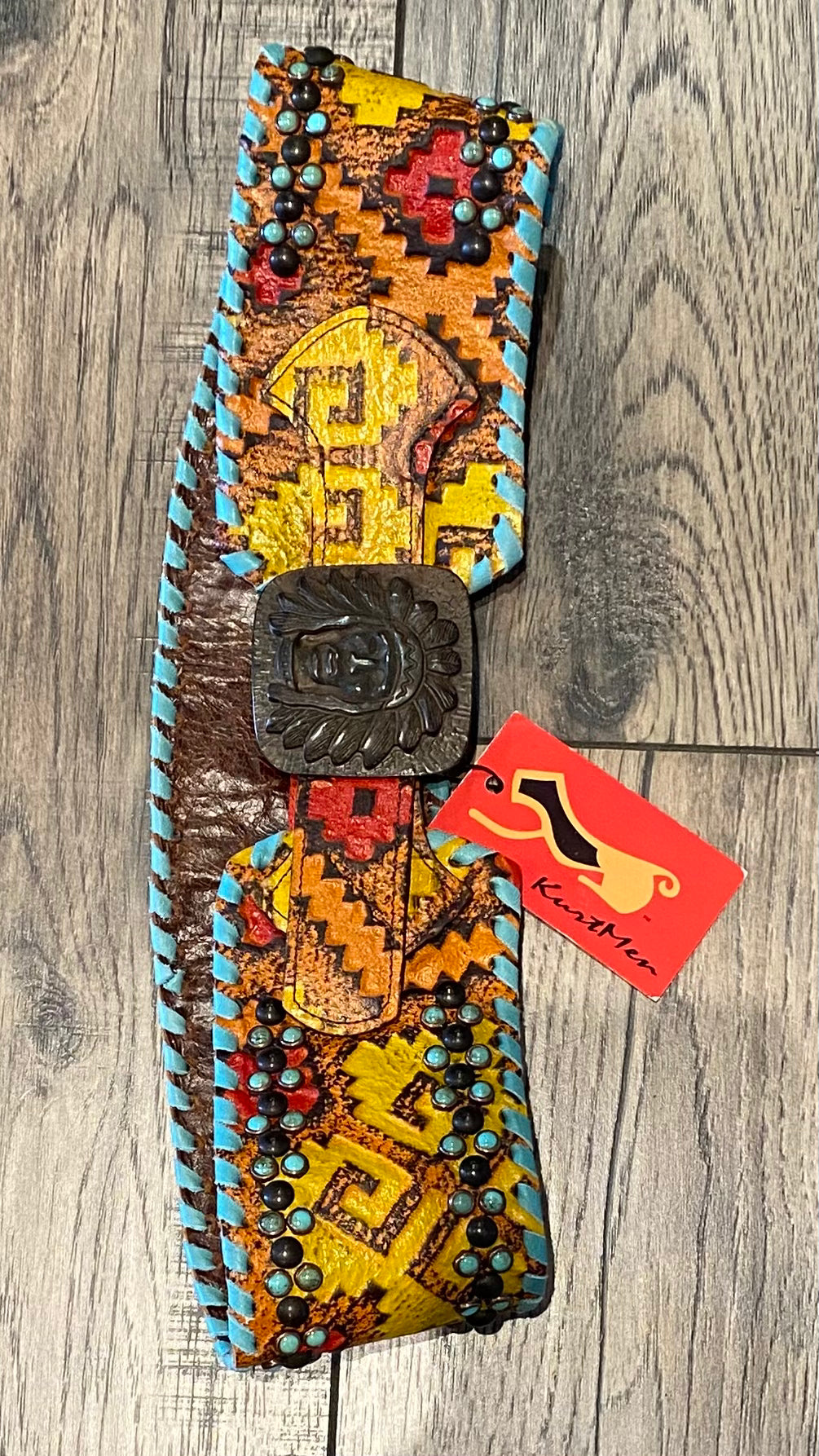 KurtMen Orange/Turquoise Belt