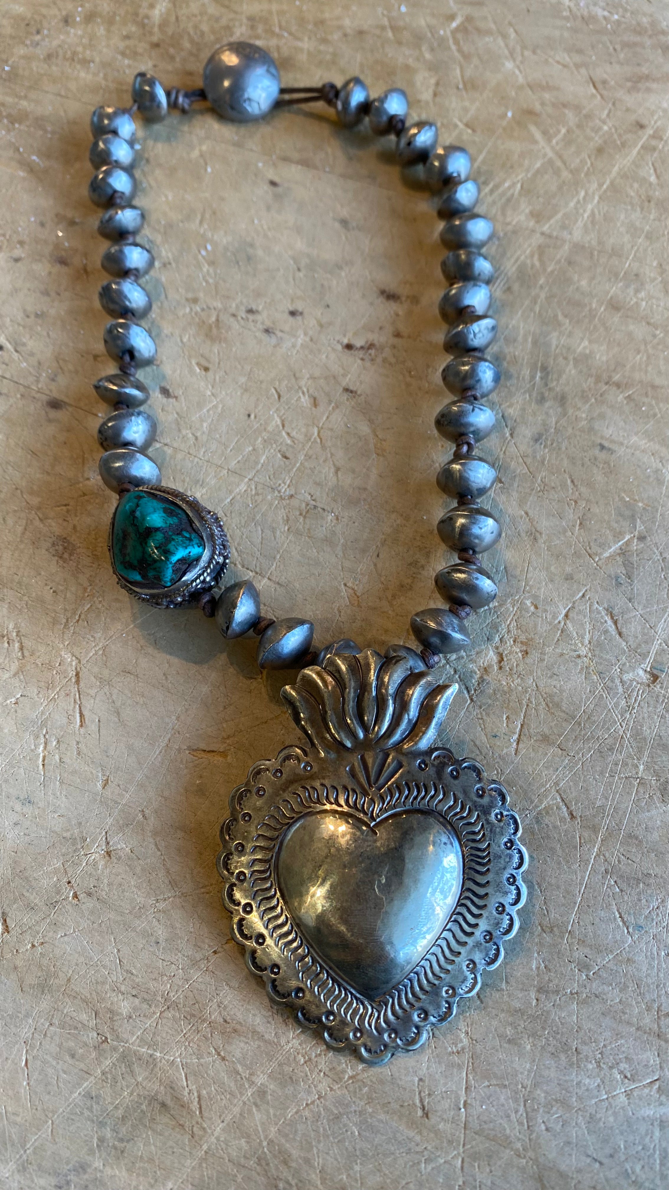 Sacred Heart Turquoise Necklace