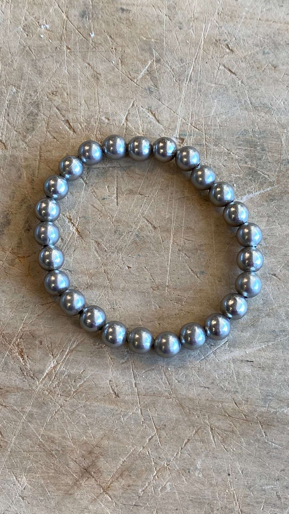 Simple Silver Stretch Bracelet