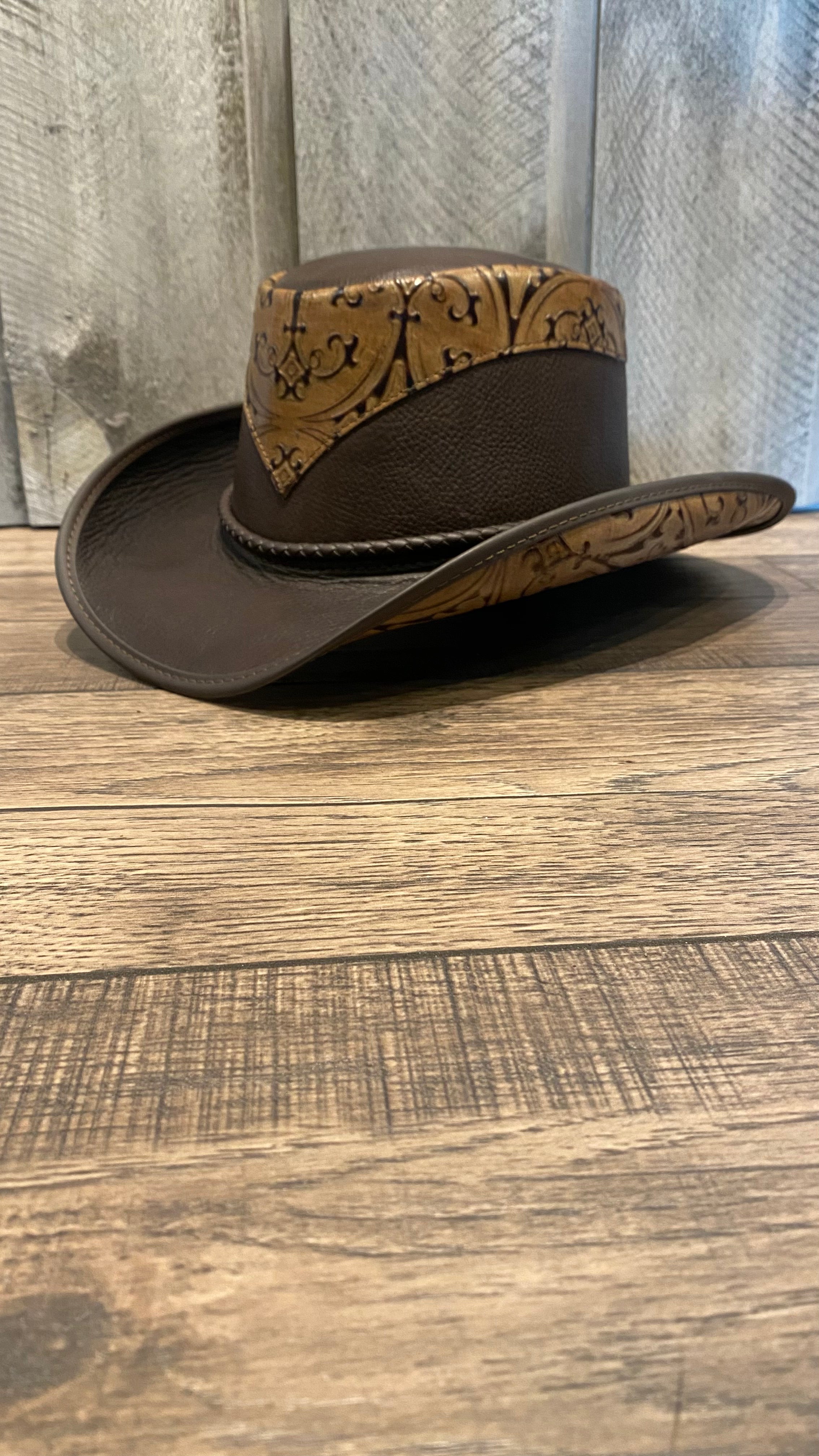 Falcon Leather Cowboy Hat