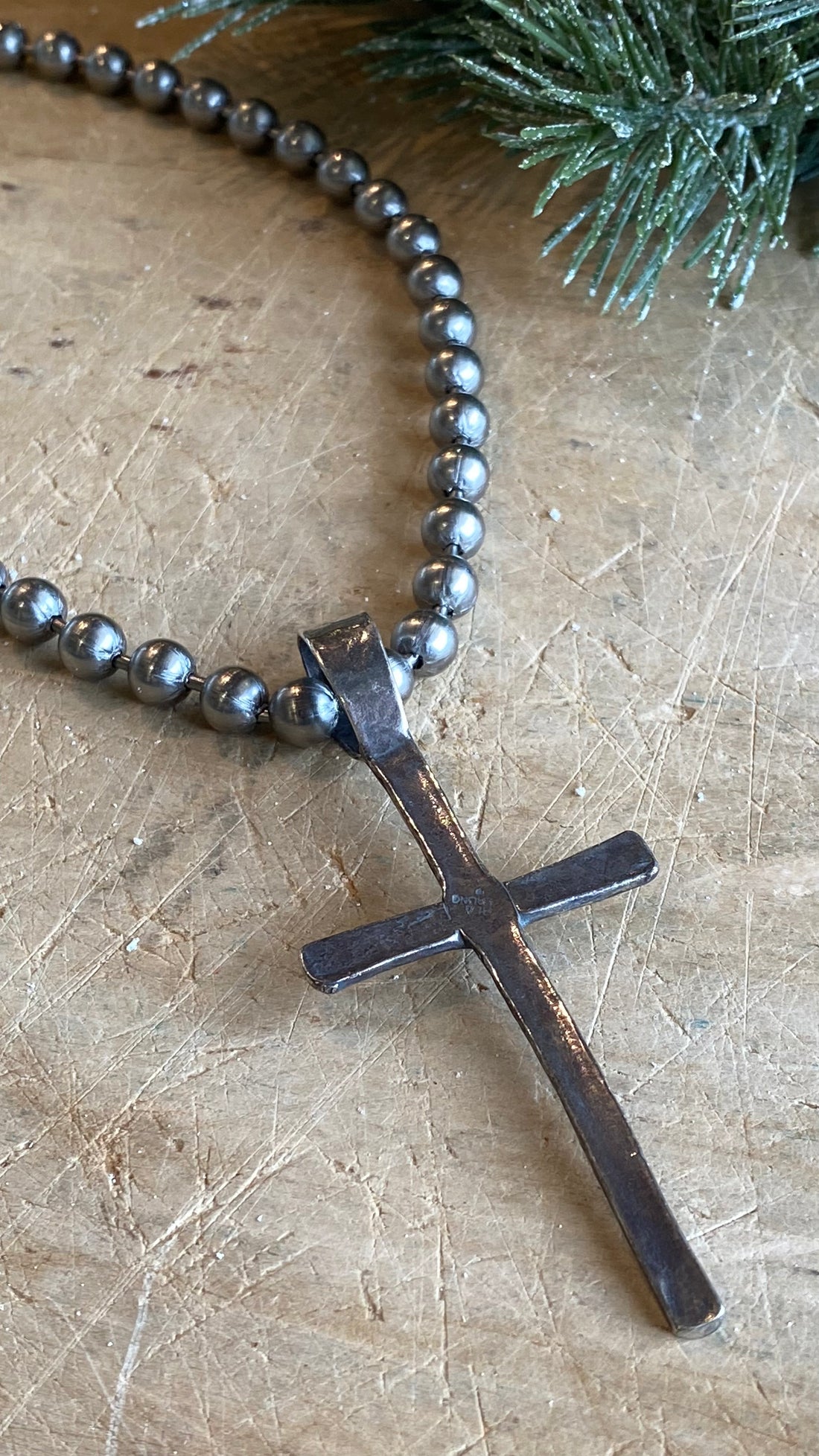 Simple Silver Cross Necklace