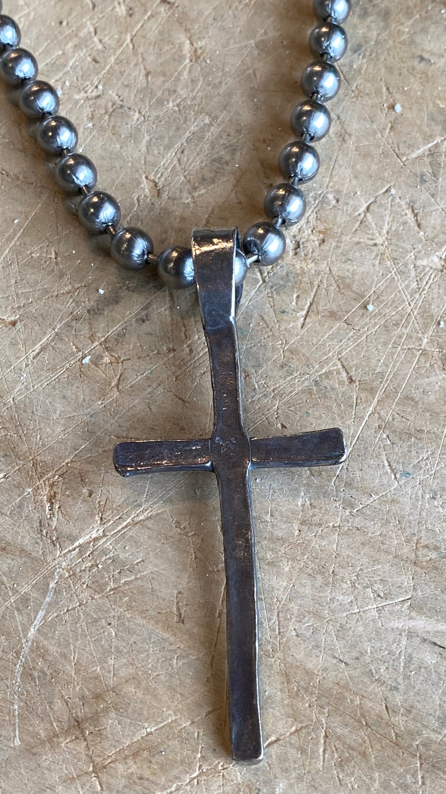 Simple Silver Cross Necklace