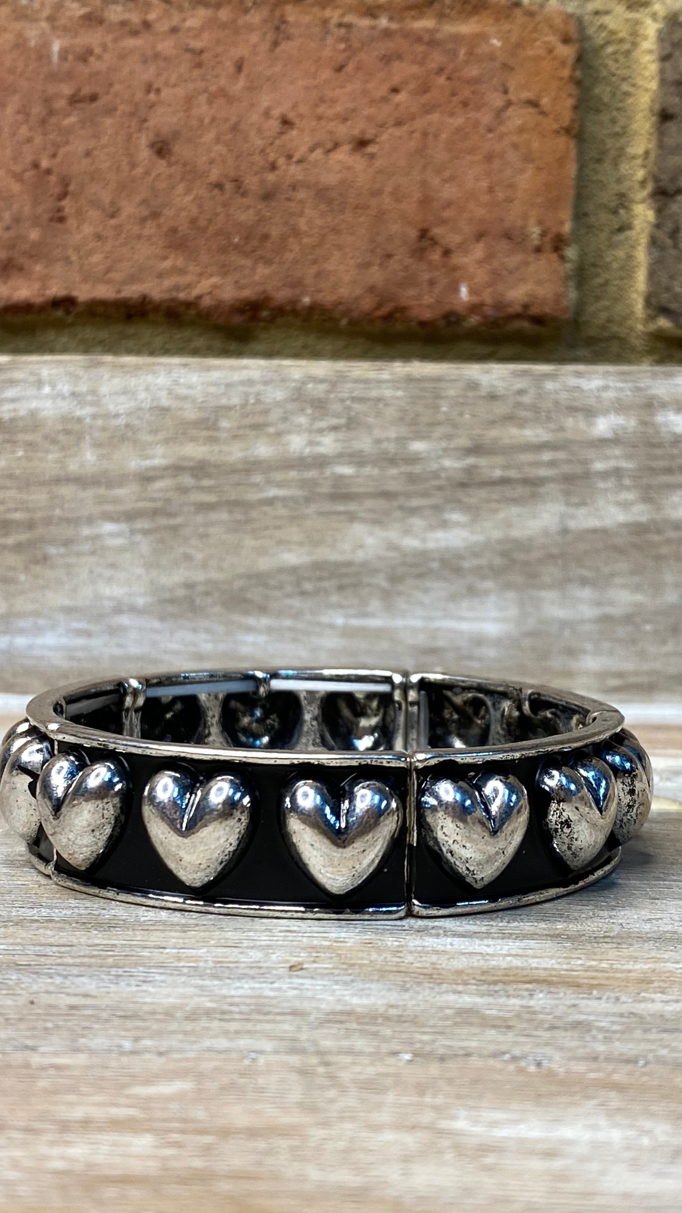 Bubble Heart Stretch Bracelet