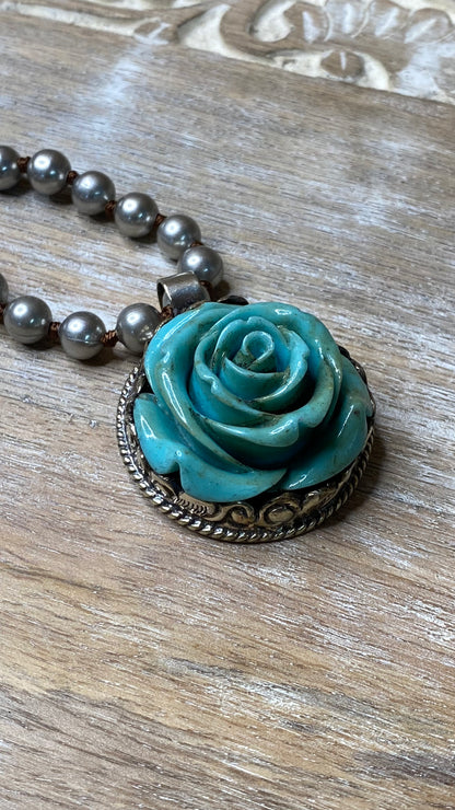 Carved Flower Necklace