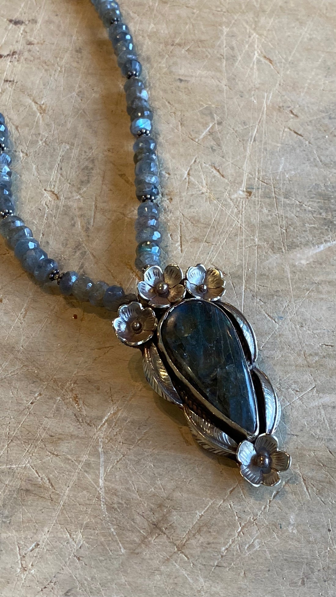 Labradorite and Sterling Silver Necklace