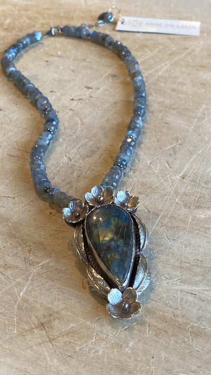 Labradorite and Sterling Silver Necklace