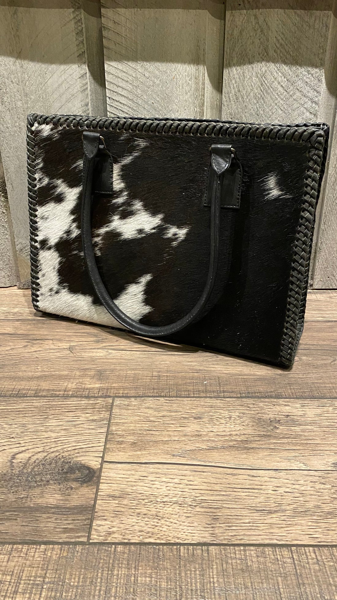 Black Hide Tote Bag