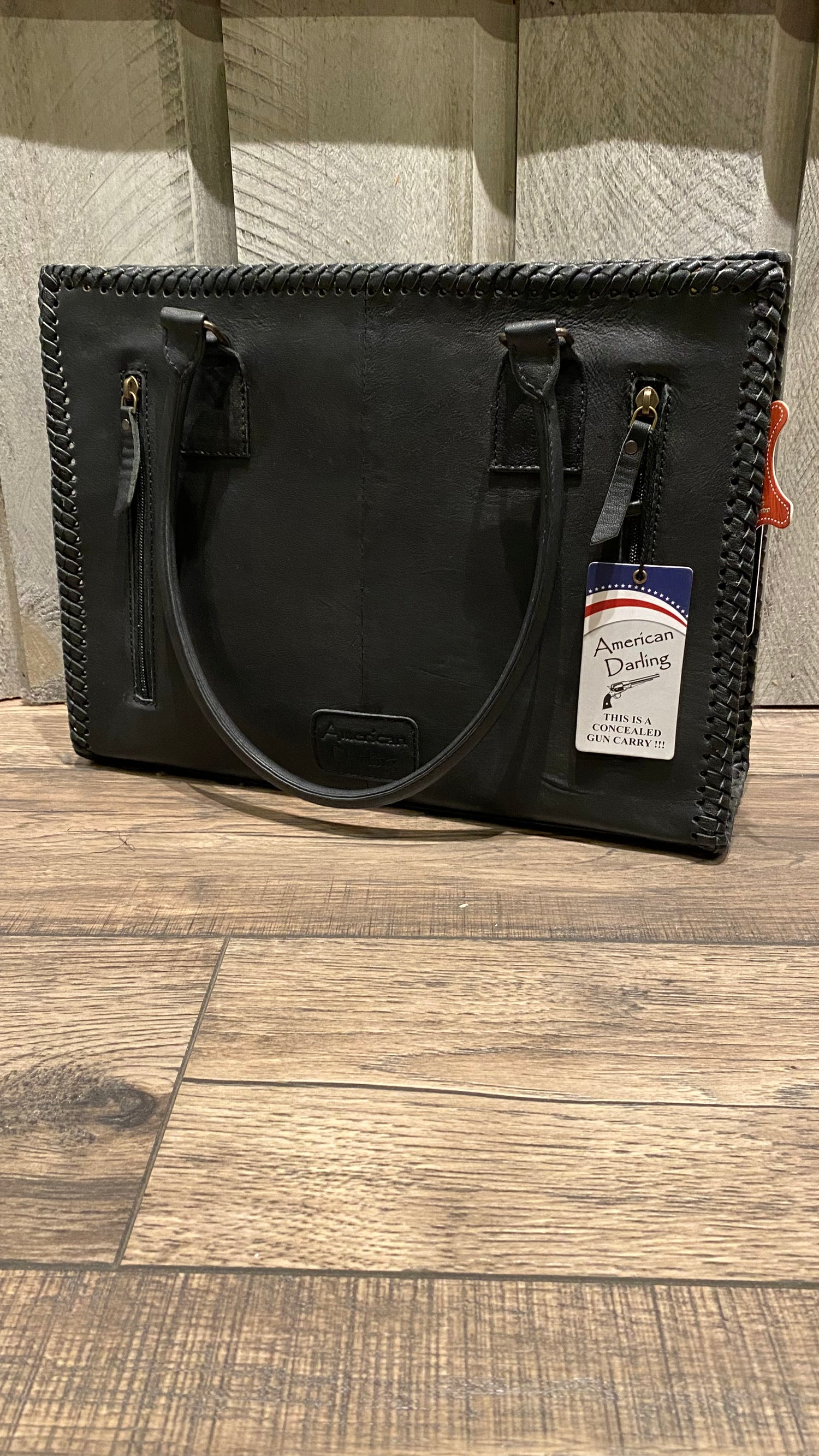 Black Hide Tote Bag