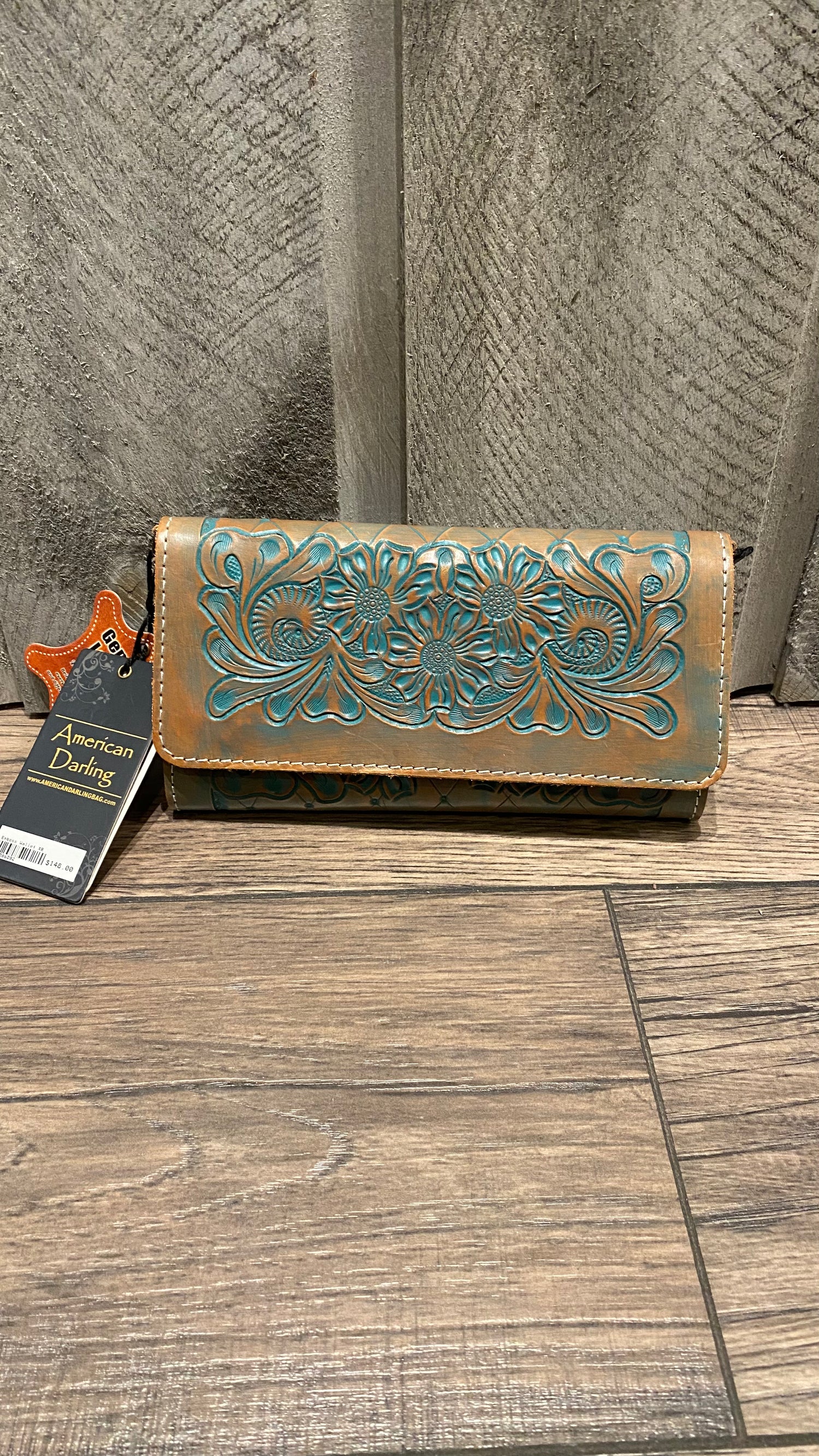 Embossed Wallet Crossbody Bag