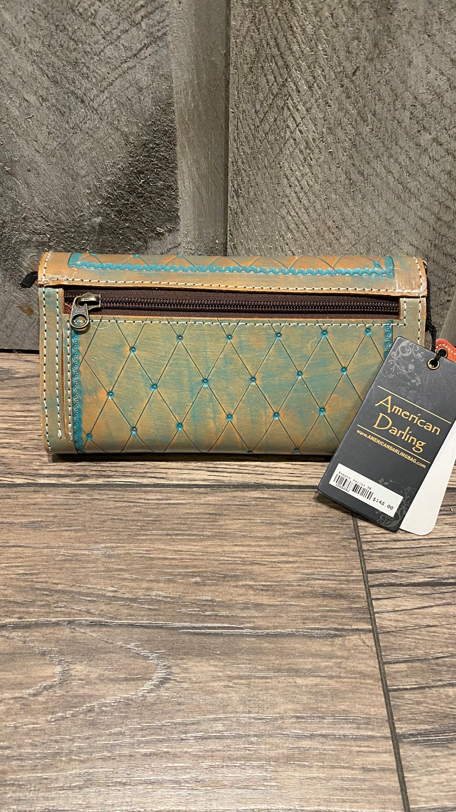 Embossed Wallet Crossbody Bag