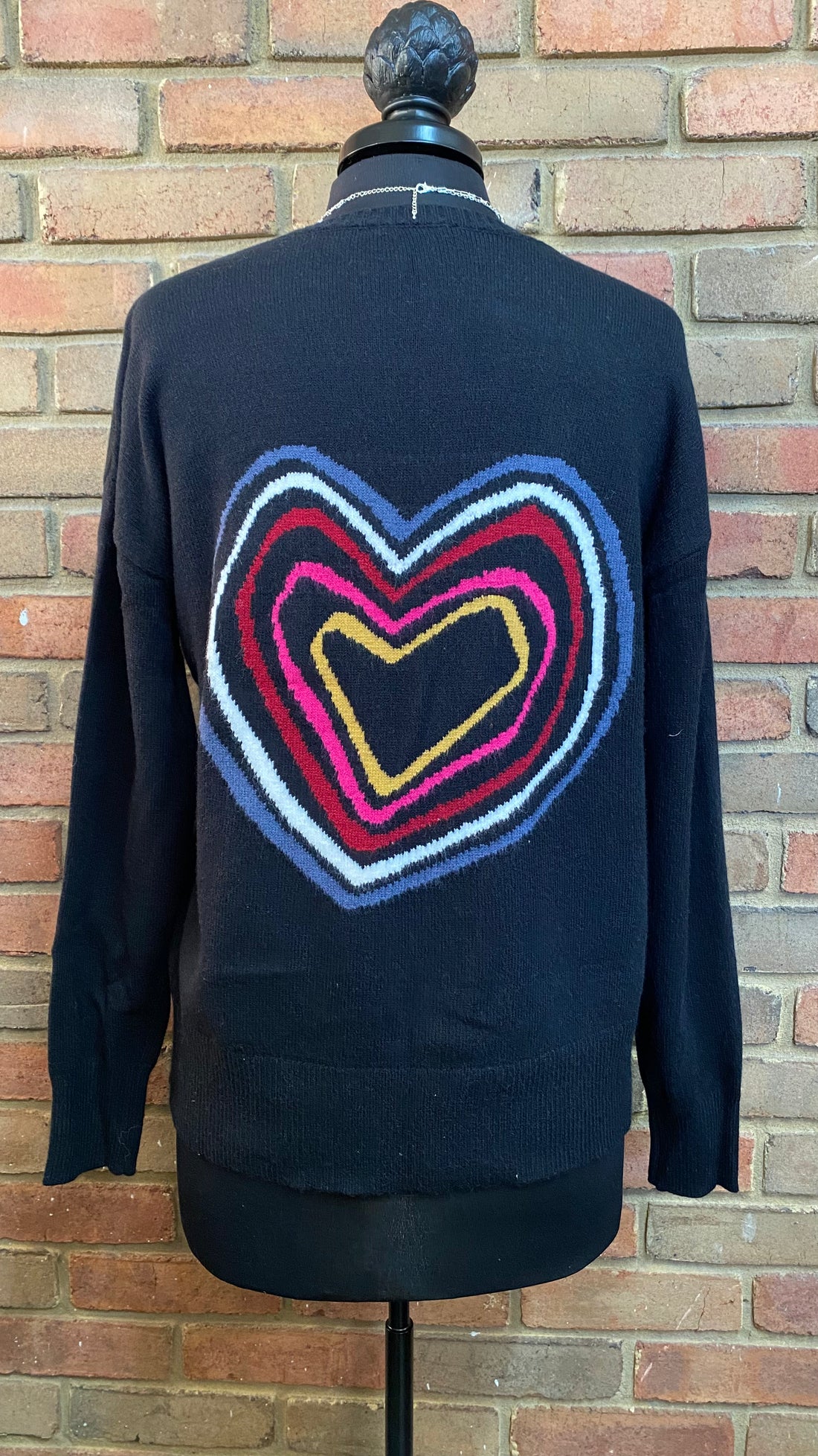 Crew Neck Sweater with Heart