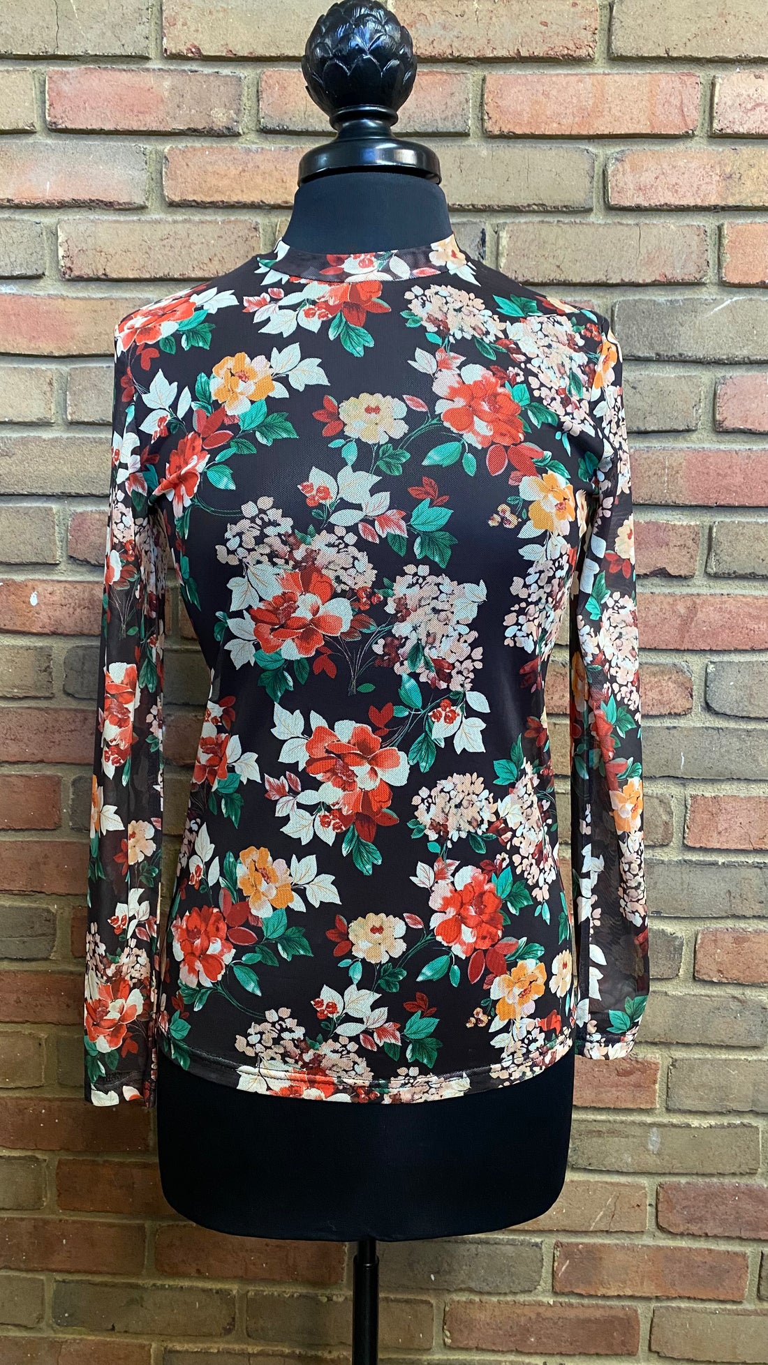 Mesh Fall Floral Top