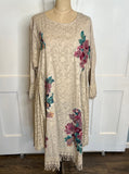 Rose Applique Lace Layer Dress #091