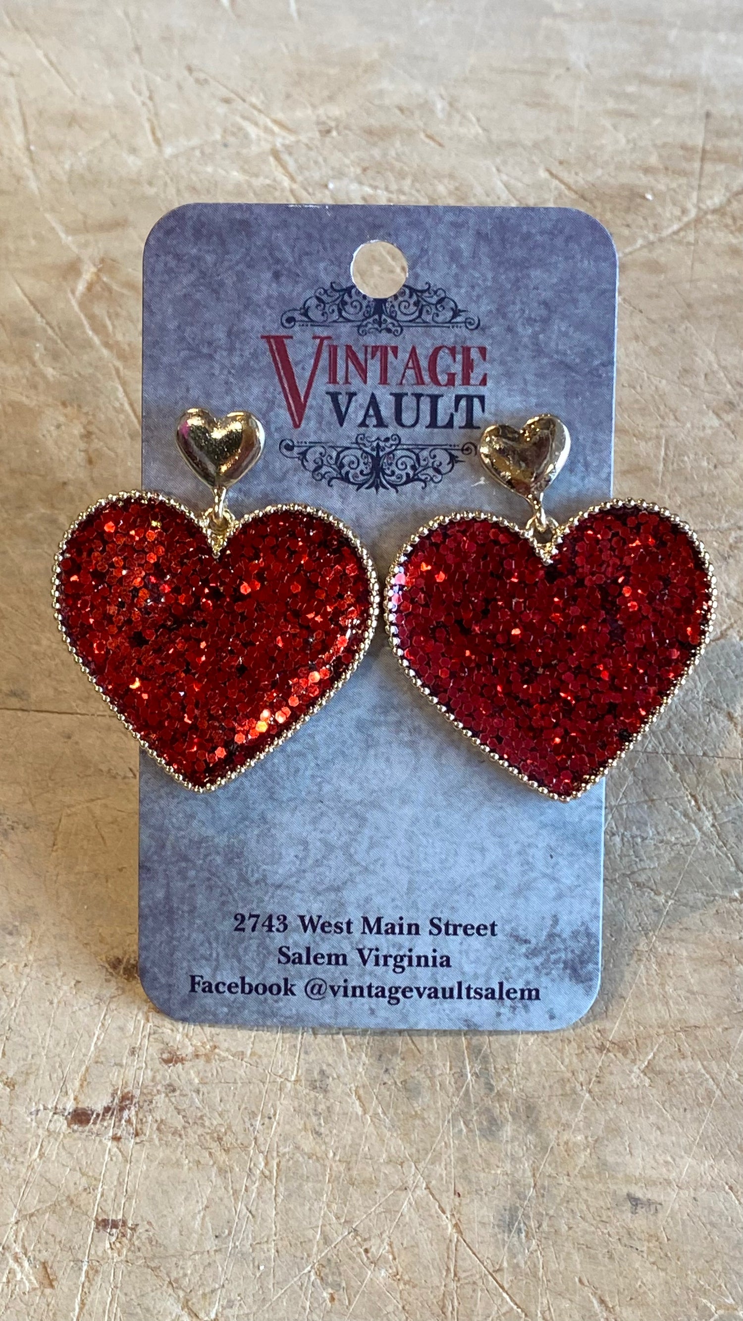 Glitter Heart Earring