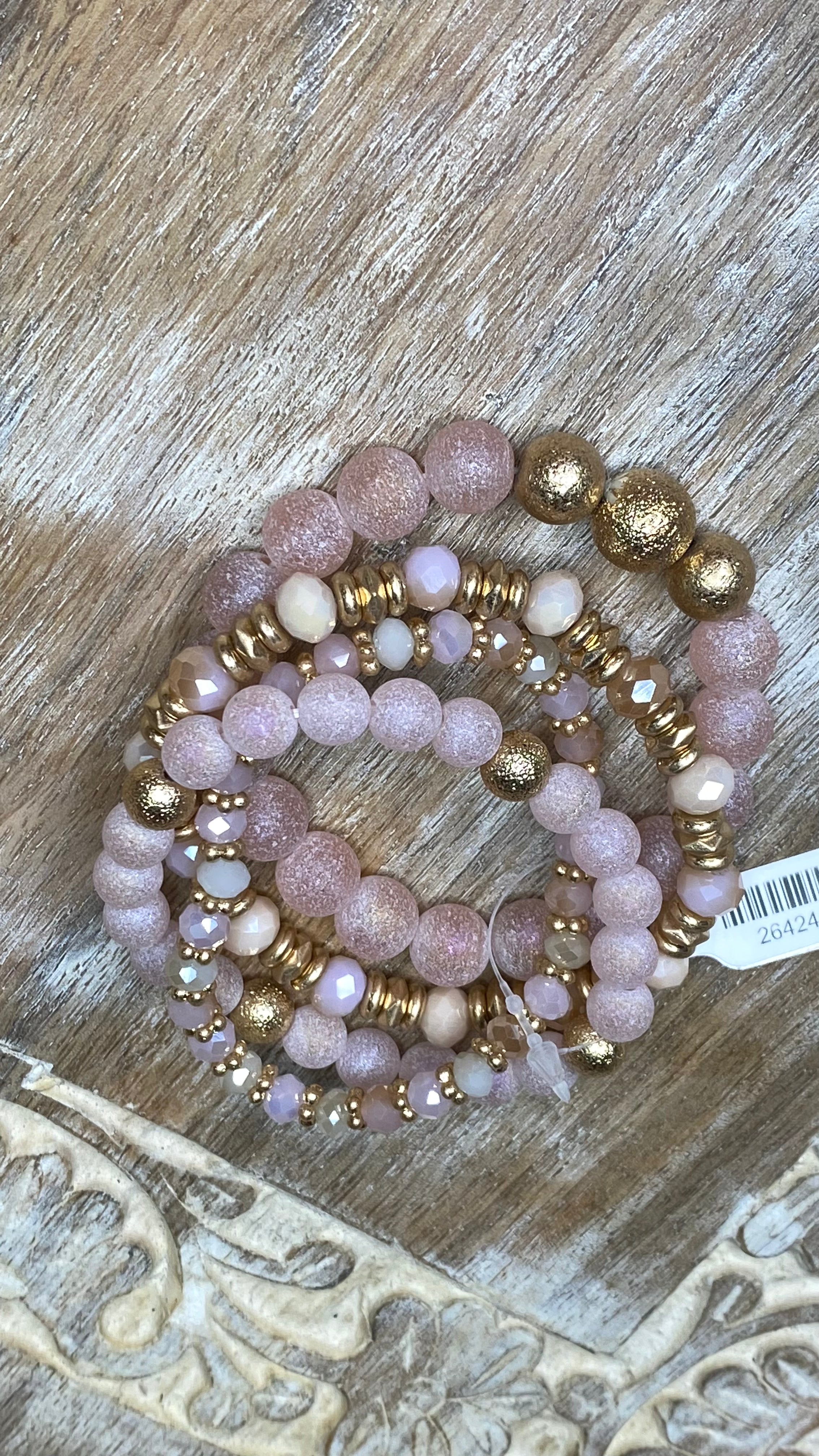 Gold and Pink Stretch Bundle