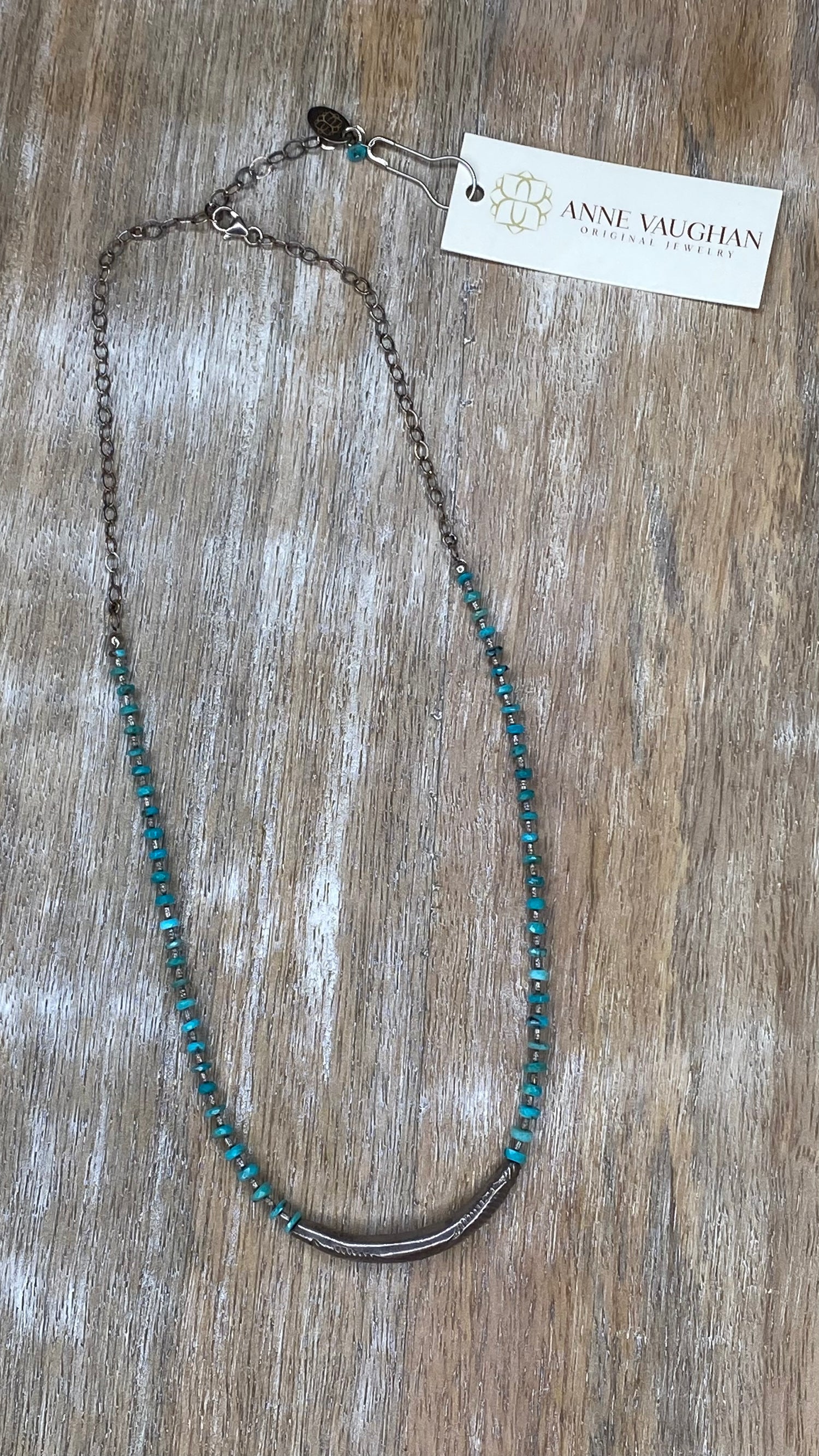 OFK Fine Silver and Natural Turquoise Necklace N164