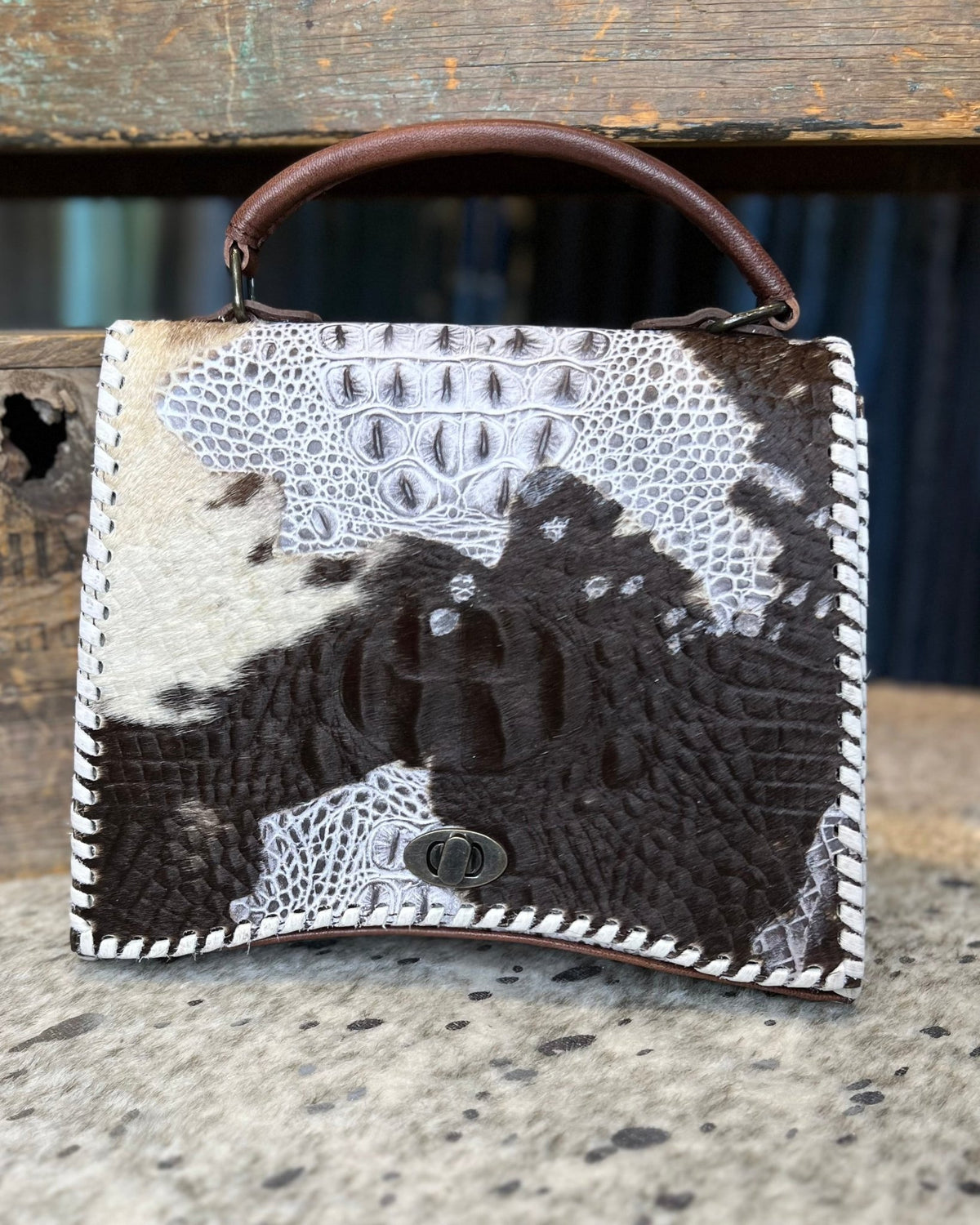 Mixed Hide Bag 516 - Vintage Vault Boutique