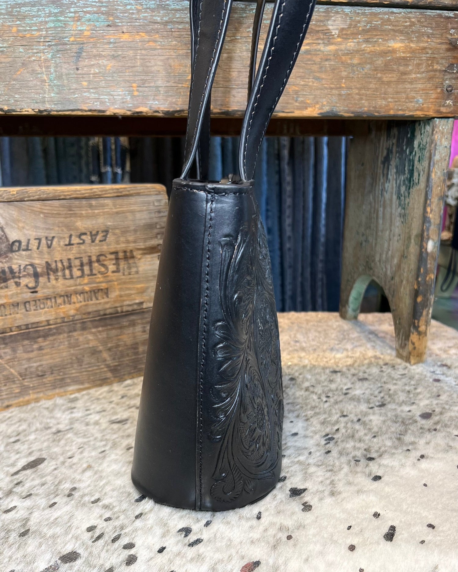 Black Tooled Bag 