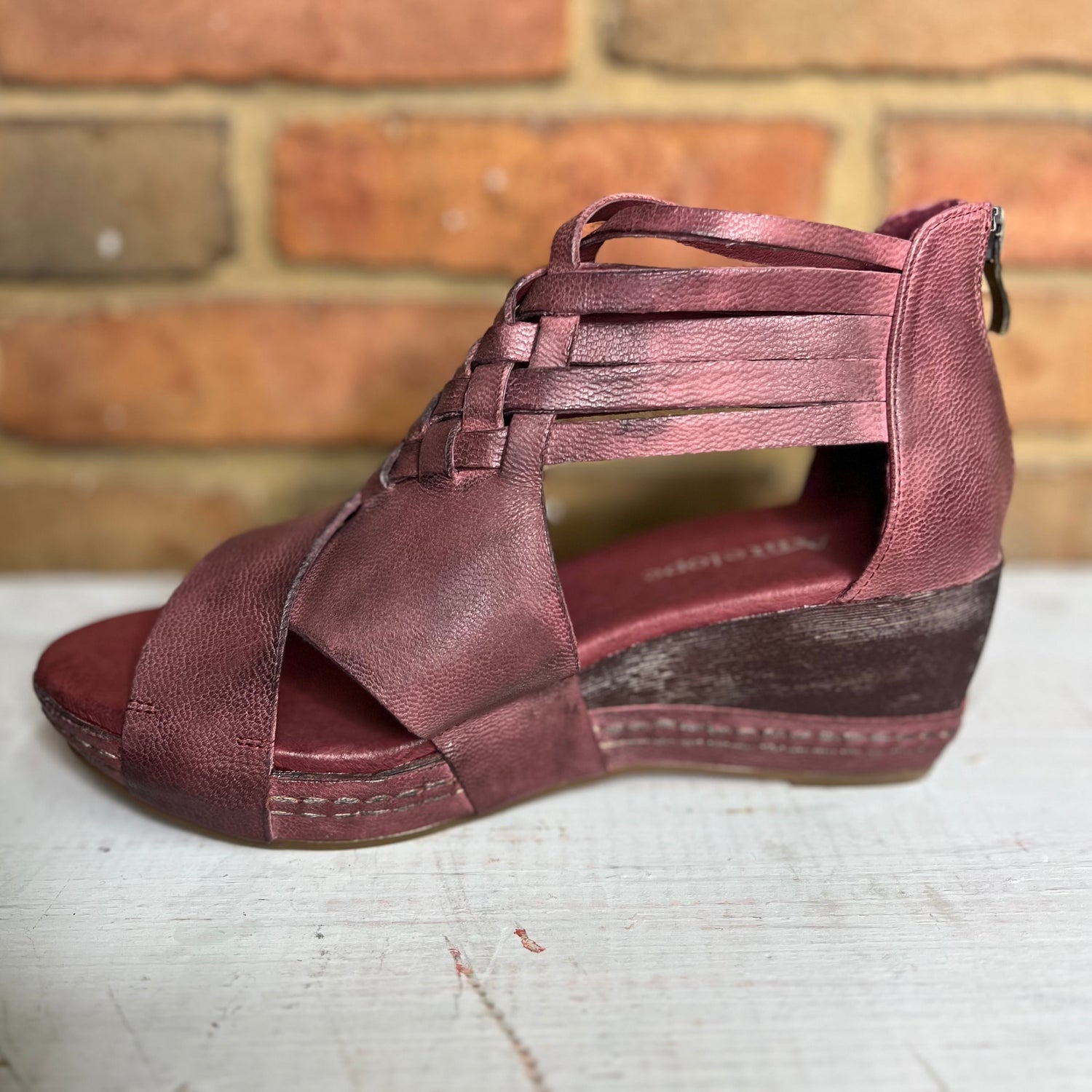 Tavi Bordeaux Leather Sandal 