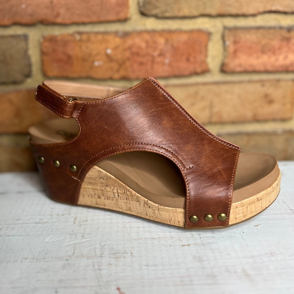 Carley Wedge Sandal Bourbon