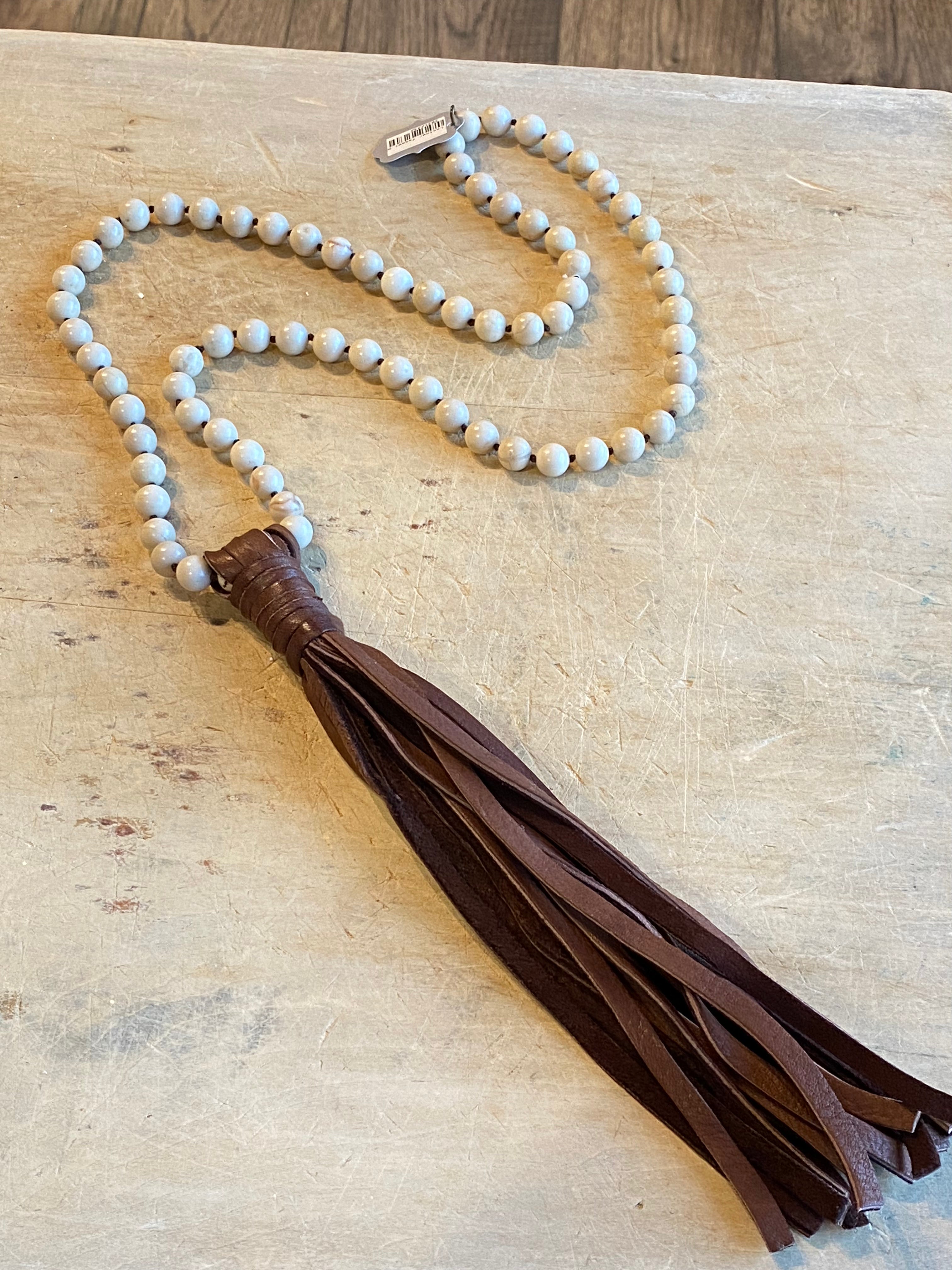 Leather Tassel Necklace