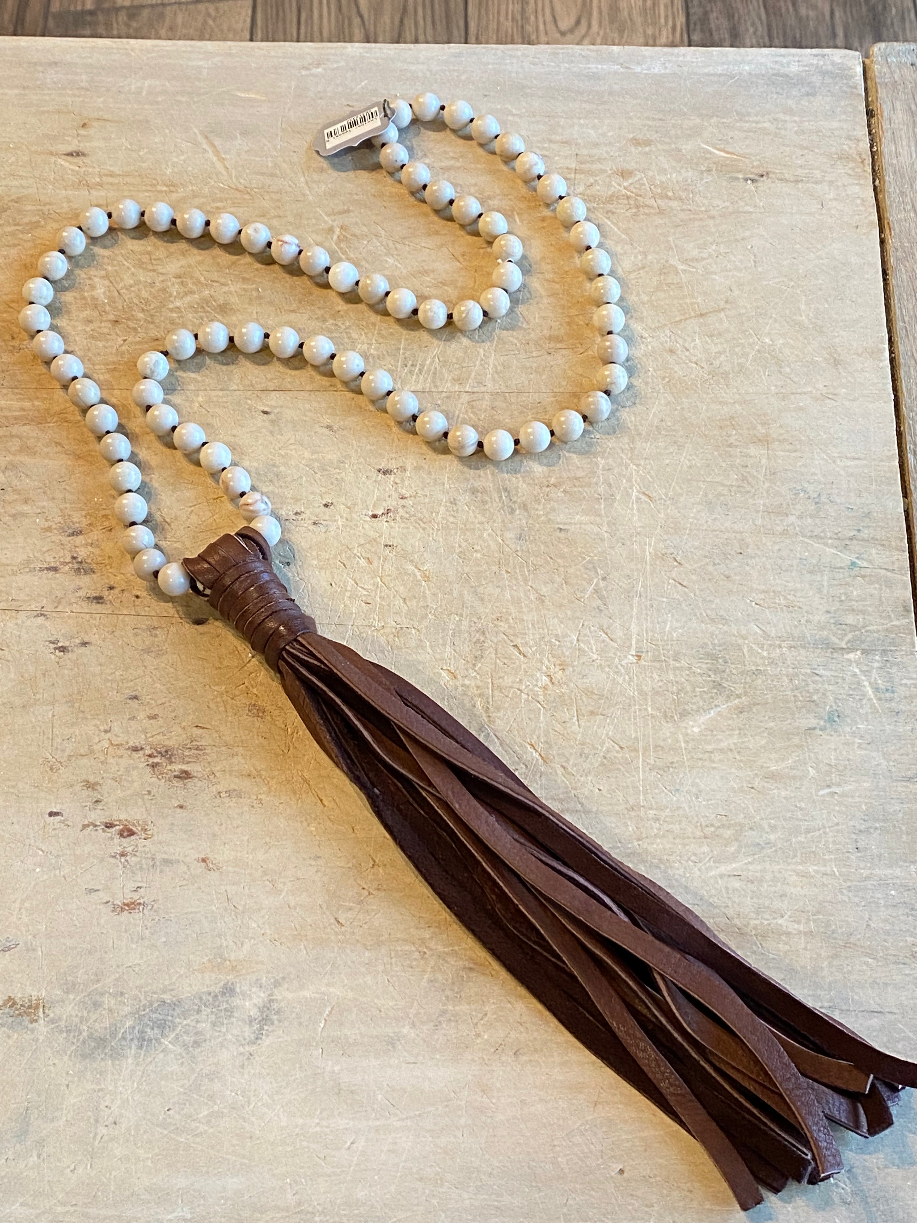 Leather Tassel Necklace