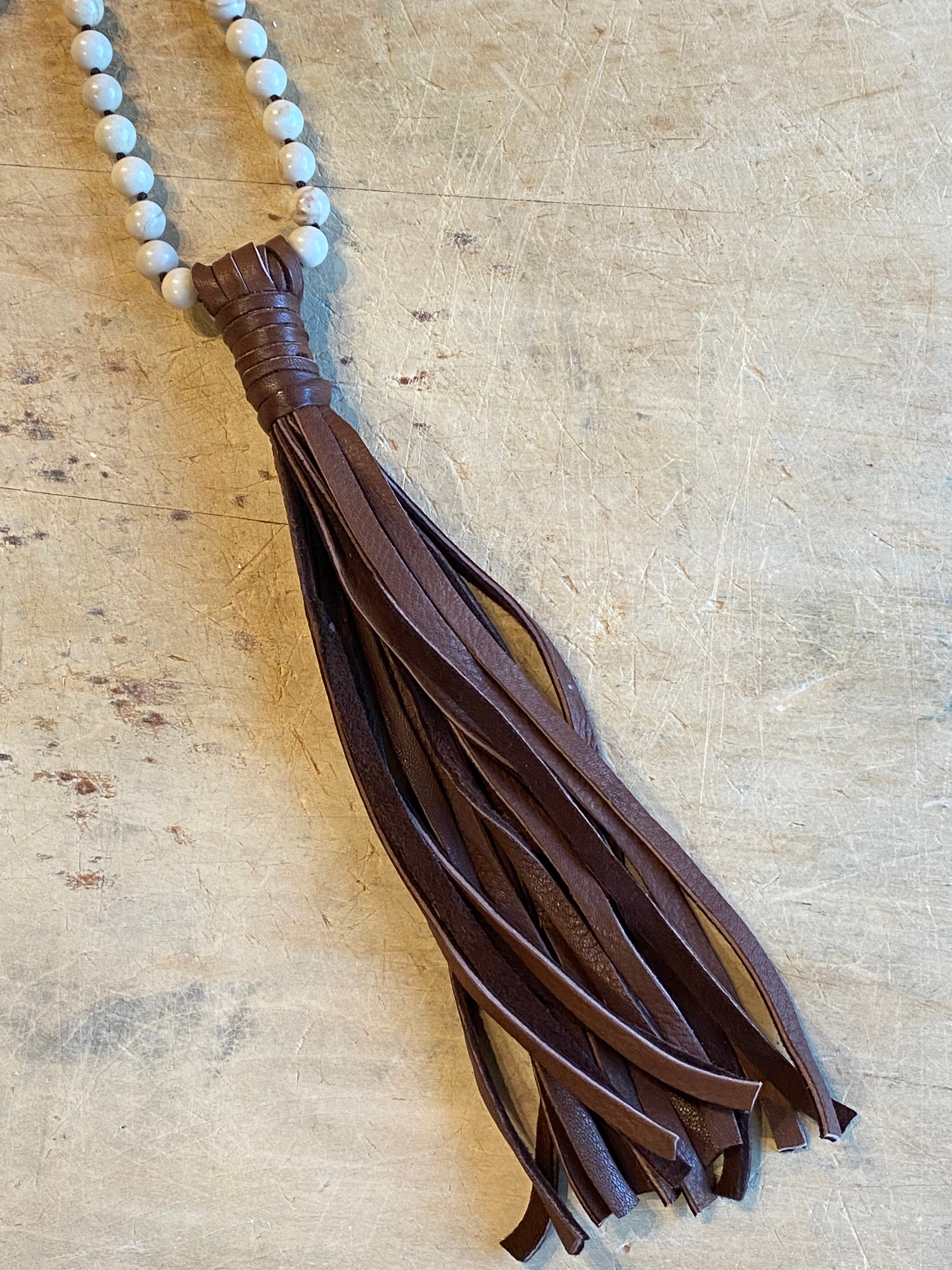 Leather Tassel Necklace