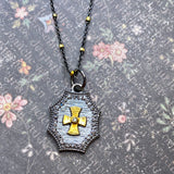 Vermeil Cross with Diamonds Necklace