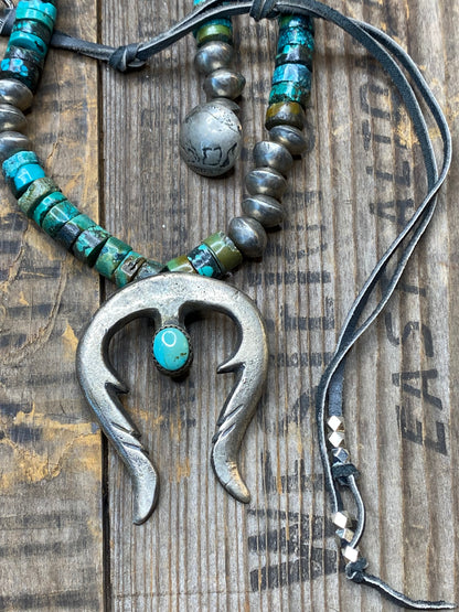 Navajo Naja on Turquoise Necklace