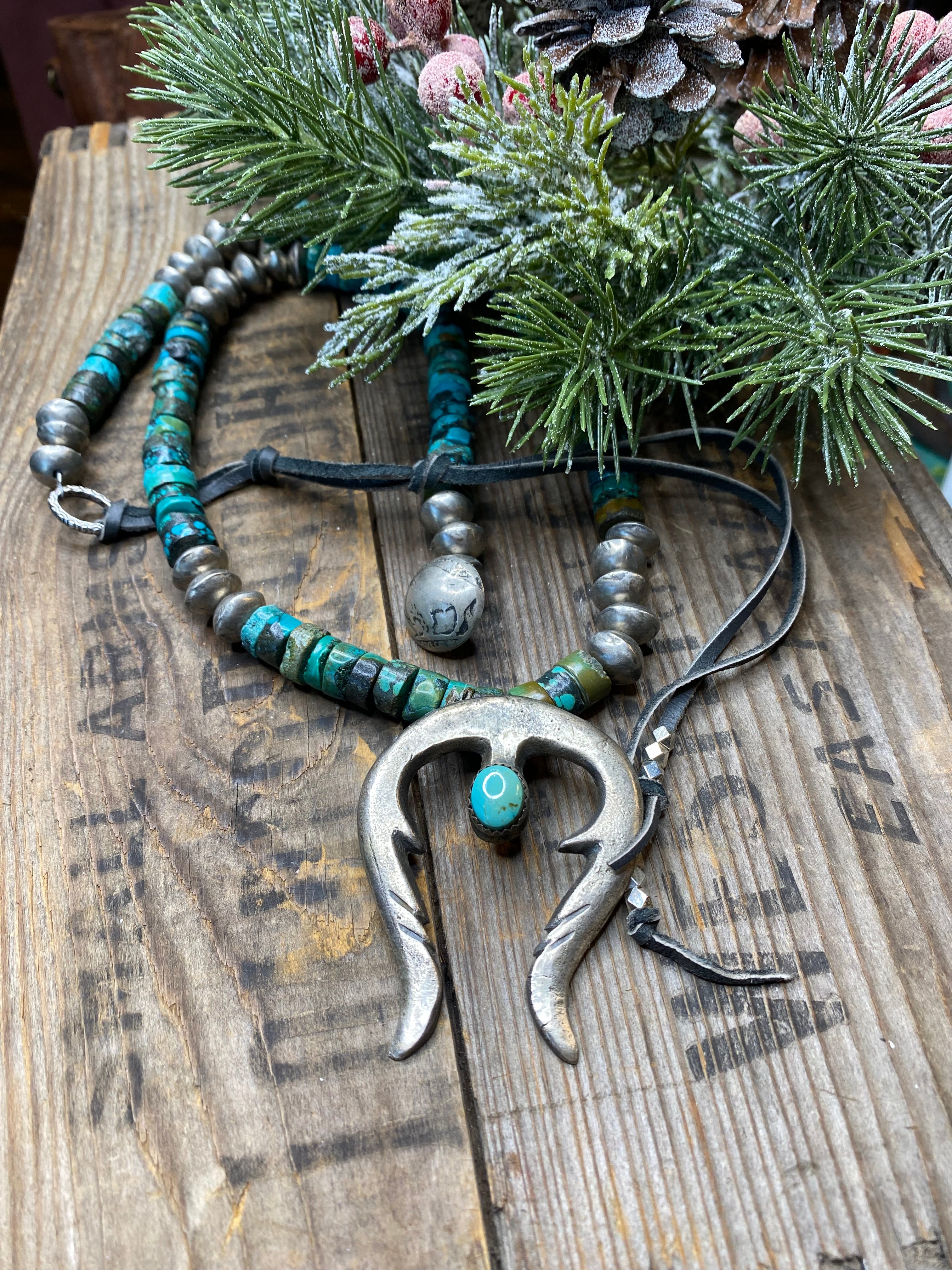 Navajo Naja on Turquoise Necklace