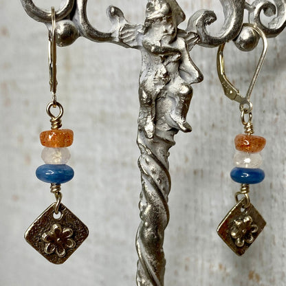 Silver Flower Drop Earring by LLD  ER 10