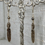 Silver Clay Feather Earring by LLD  ER 2
