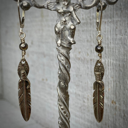 Silver Clay Feather Earring by LLD  ER 2