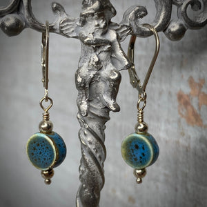 Blue Ceramic Earring by LLD  ER 3