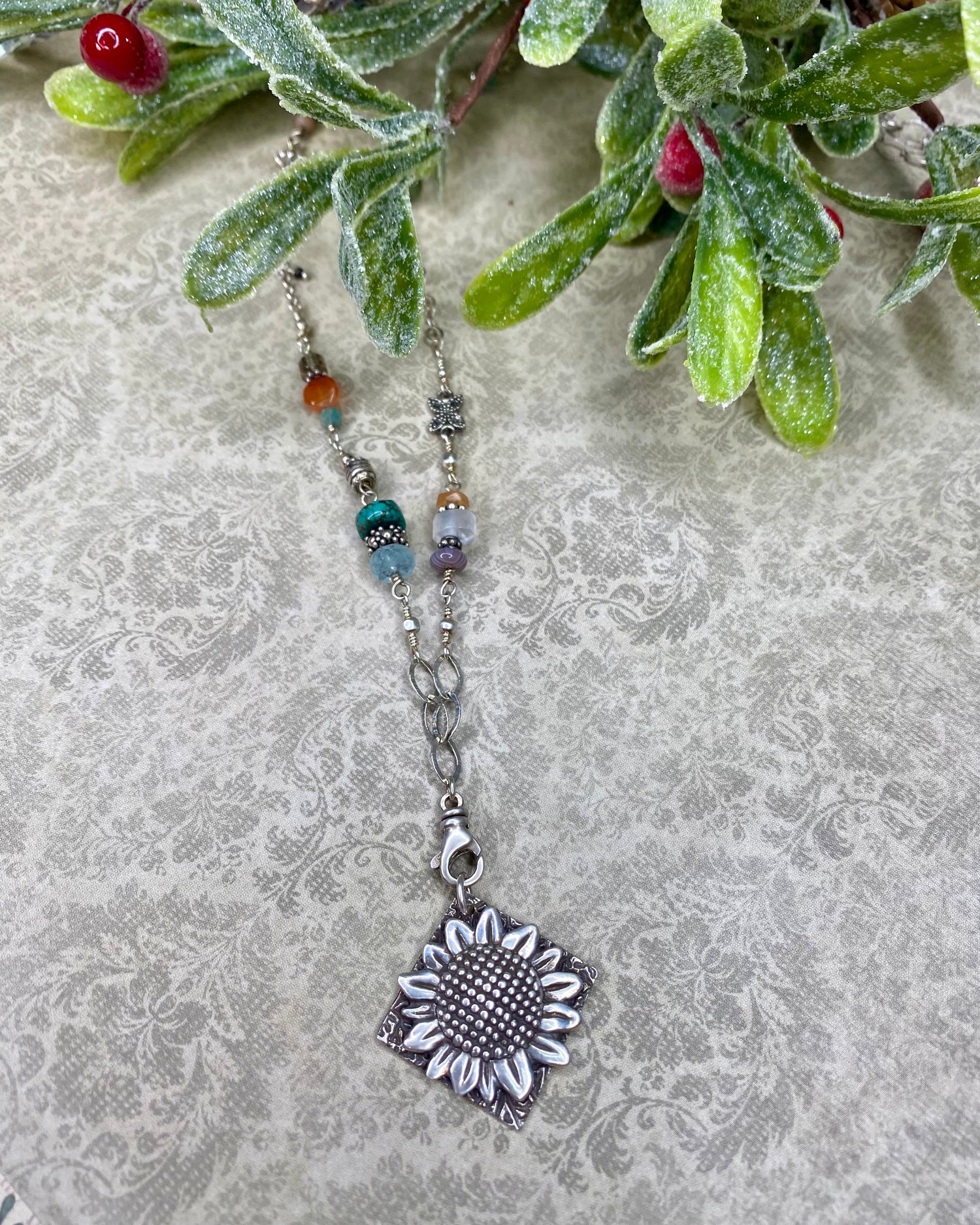 Sunflower Swivel Necklace