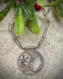 Floral Motif Medalion Necklace