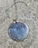 Round Medallion with Raised Flower Necklace