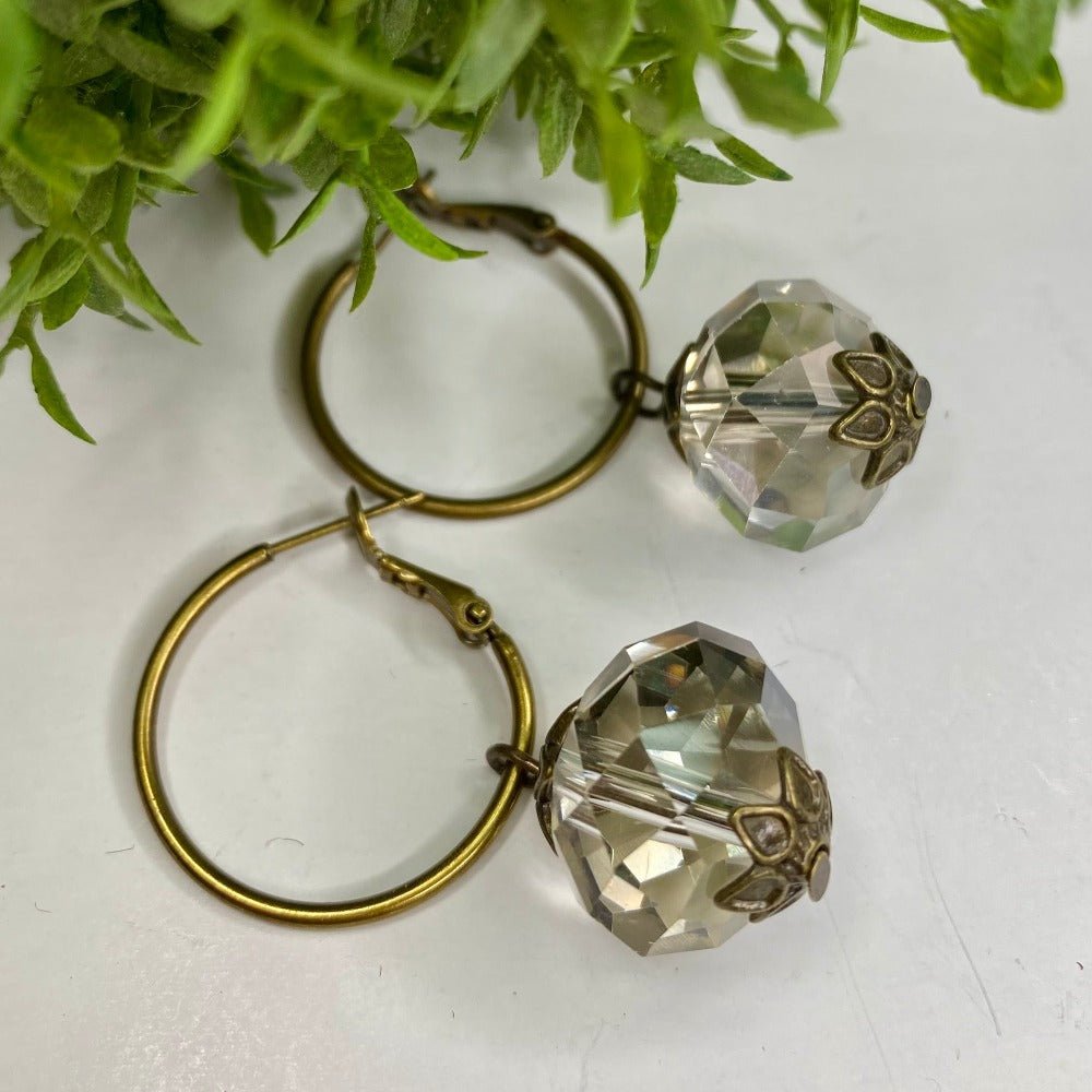 Crystal Ball Earring - Vintage Vault Boutique