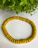 Yellow Disk Stretch Bracelet