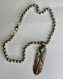 Tibetan Turquoise Feather Necklace