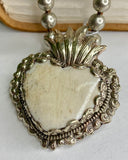 Ivory Flaming Heart Necklace