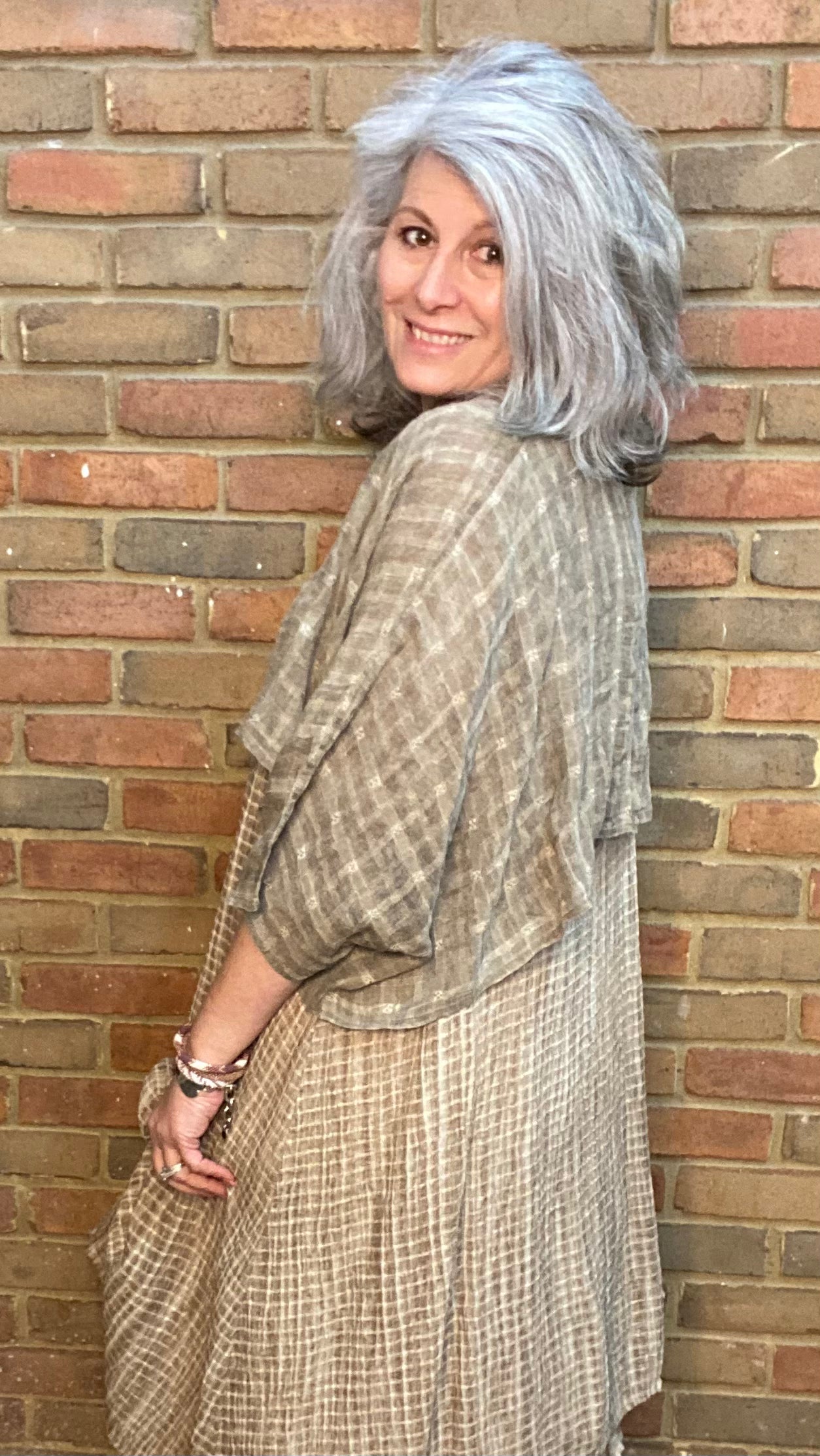 Taupe Rosette Crop Top