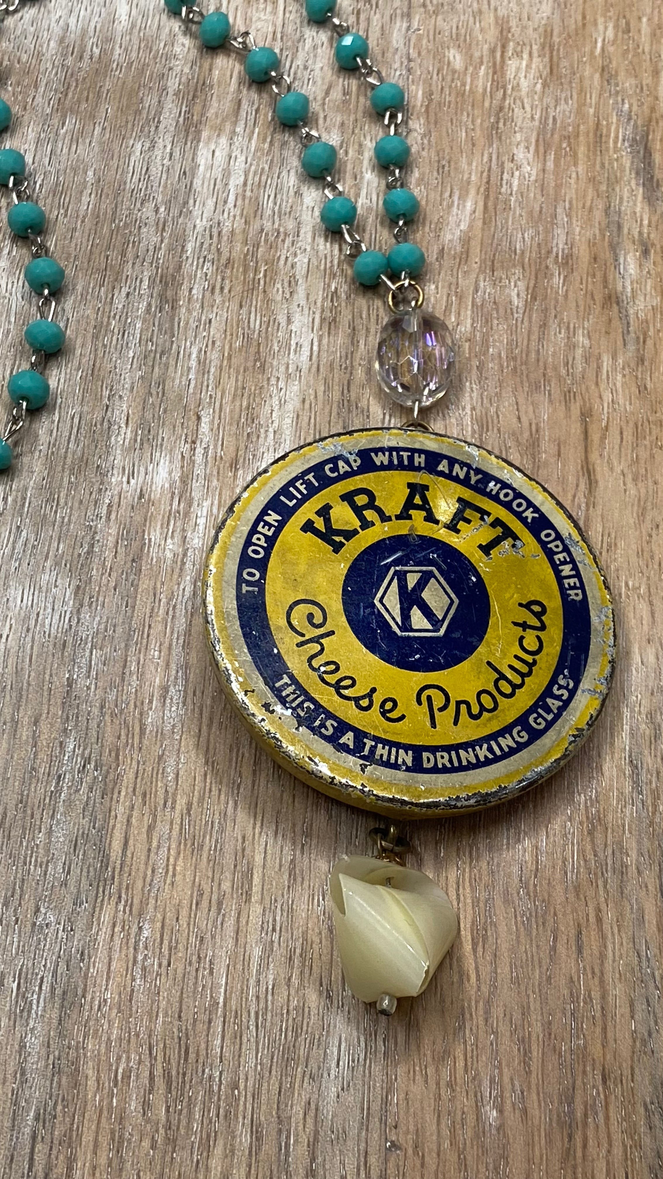 Kraft Cheese Tin Necklace
