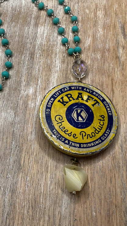 Kraft Cheese Tin Necklace